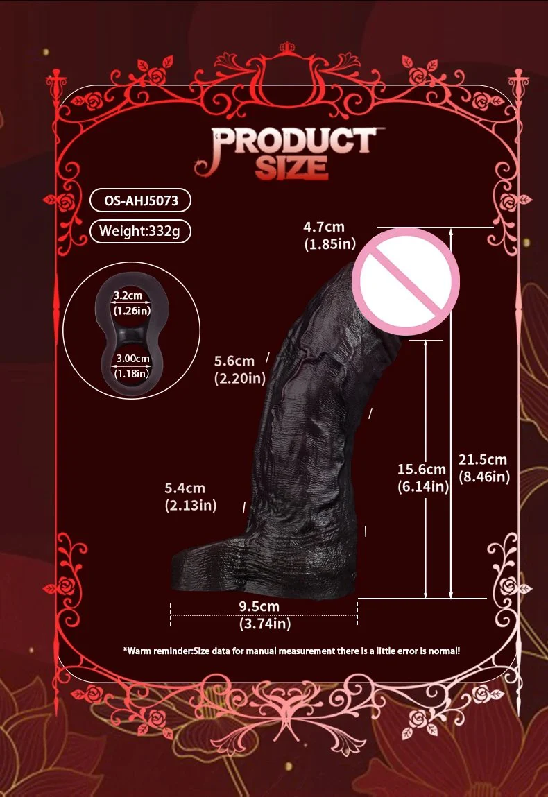 8.46in Male Enhancement Penis Sleeve Silicone Material with Realistic Texture Intense Experience Penis Extender L Sex Toy