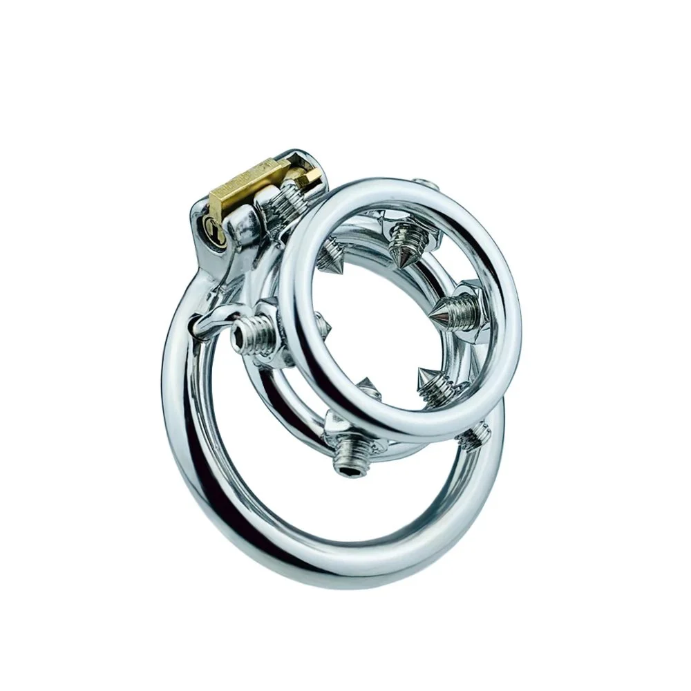Chastity Cage Male Sex Toys High Standard Male Chastity Device with 4 Size Rings Metal Lock Locking Erotic