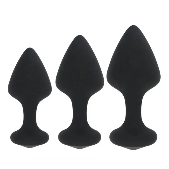 3pcs Silicone Anal Plug Set Adult Sex Toys for Women Men Couples-Anal Dildo & Beads for Anal Masturbation