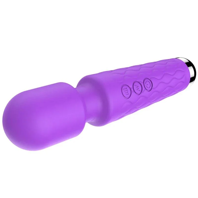 8 Speed 20 Frequency Silicone Wand Massager Waterproof Magic Personal Vibrator