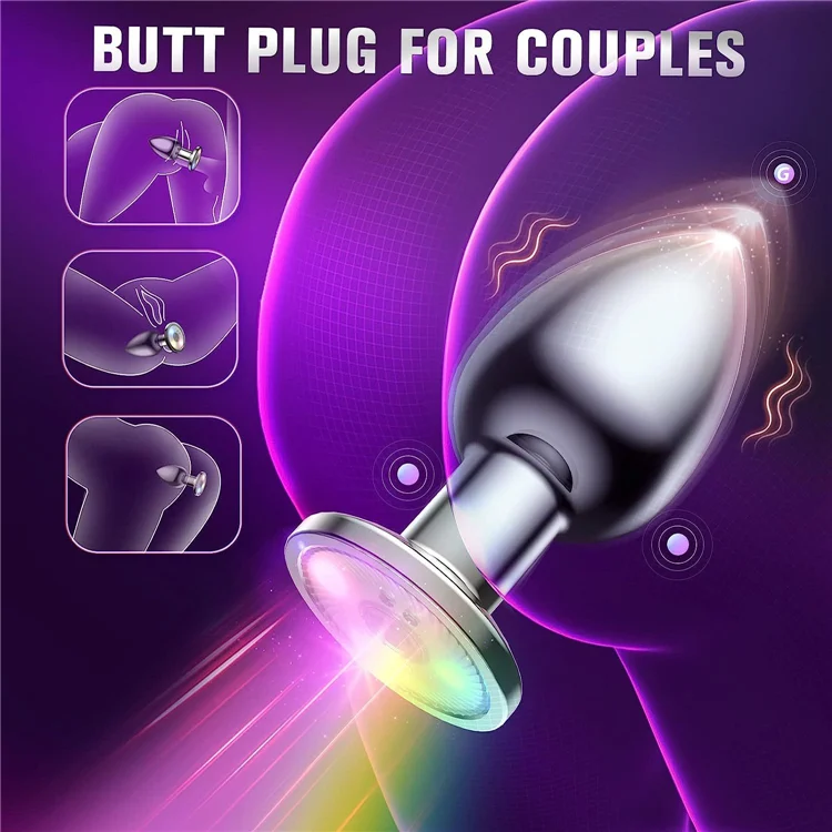 Adult Sex Products Woman's Butt Plug and Electric Anal Plug Silicone and Metal Material Sex Toy