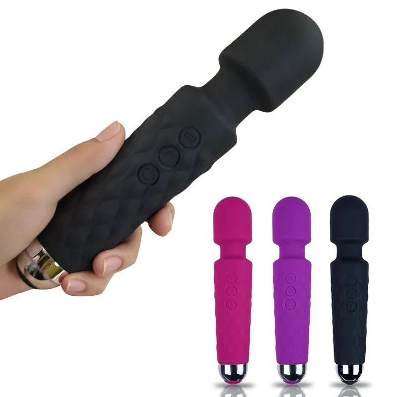 20 Frequency USB Waterproof Sex Toys for Women AV Wand Massager Cordless AV Vibrator