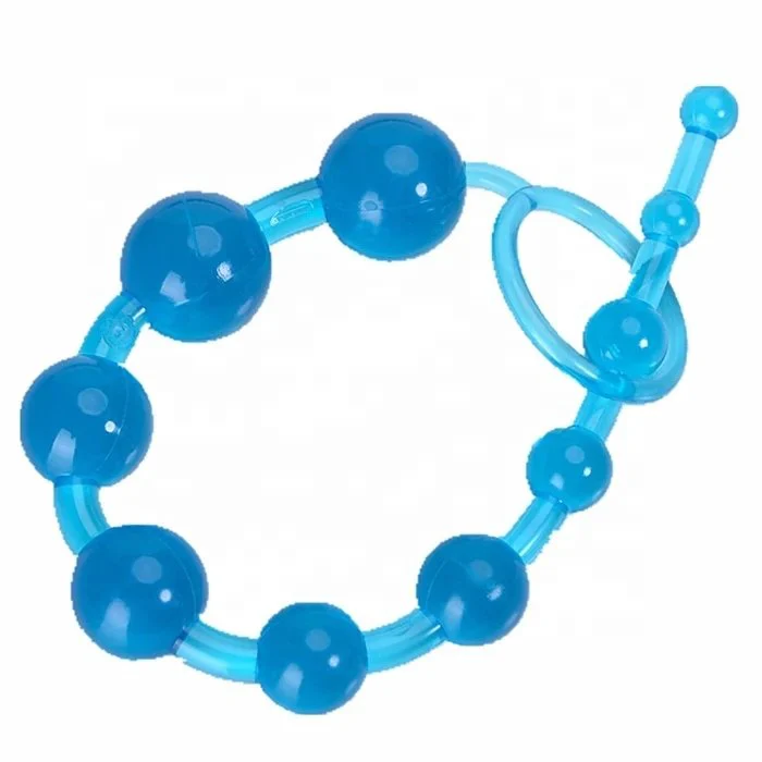 Adult Men's Anal Beads Sex Toys 10 Butt Plug with Finger Loop for Convenient Masturbation