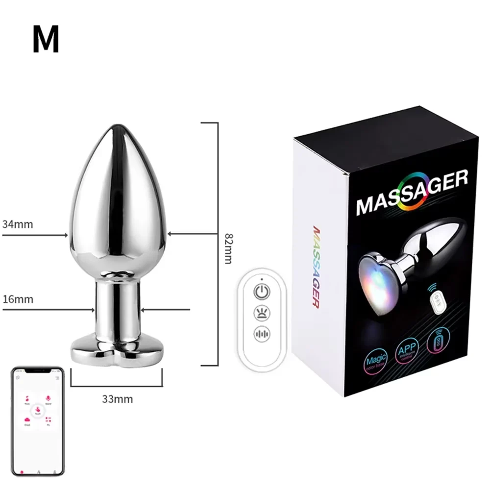 Anal Butt Plug Vibrator Wireless Remote Control Thrusting Prostate Massager for Woman and Man Pleasure