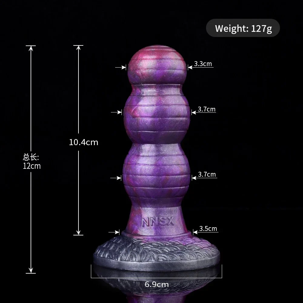 Anal Plug with Big Kont Soft Silicone Man Anal Plug Huge Realistic Cock Sex Machine Anal Toy Set
