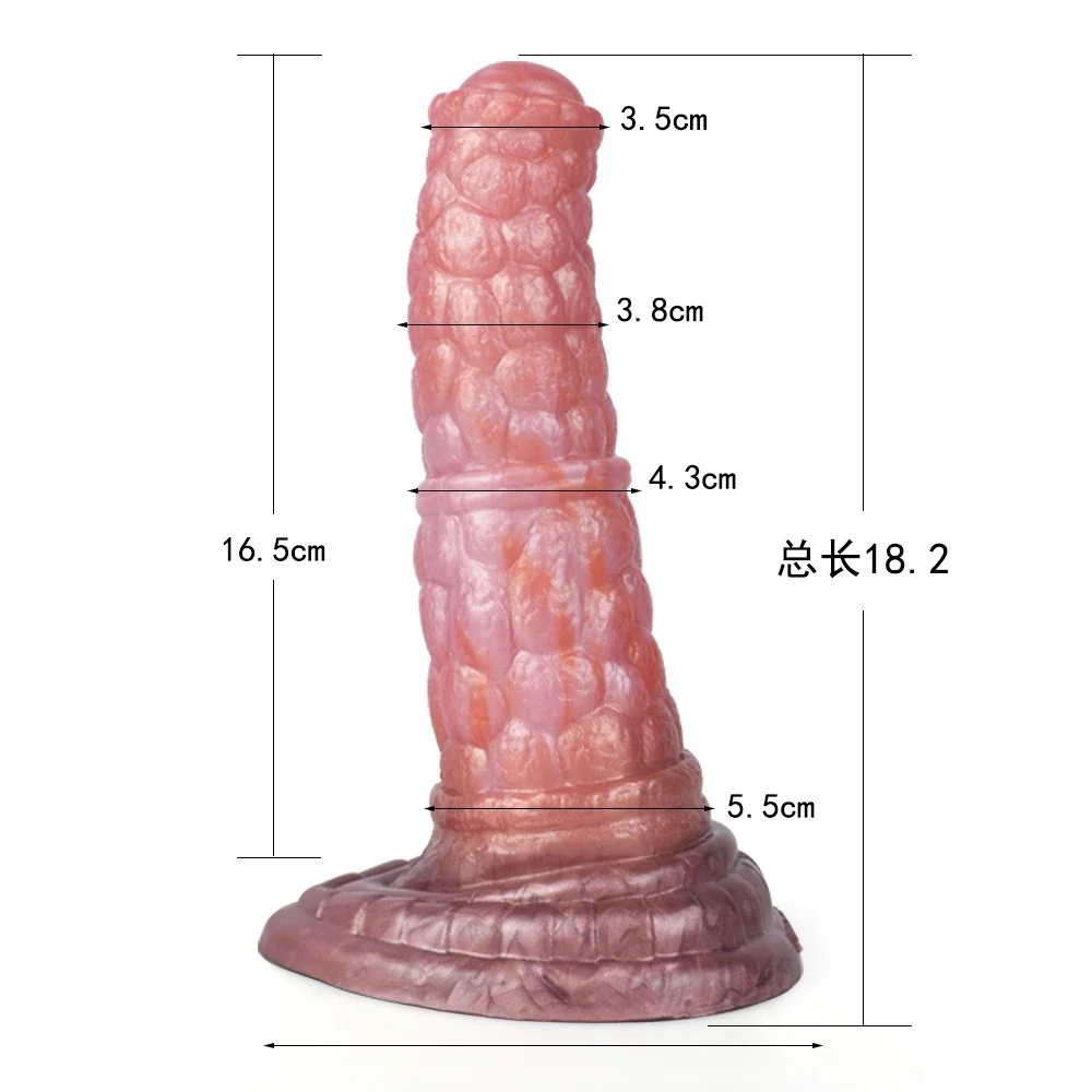 7.17 Inch Big Animal Horse Realistic Sex to Toy Color Bronze Artificial Silicone Penis for Women