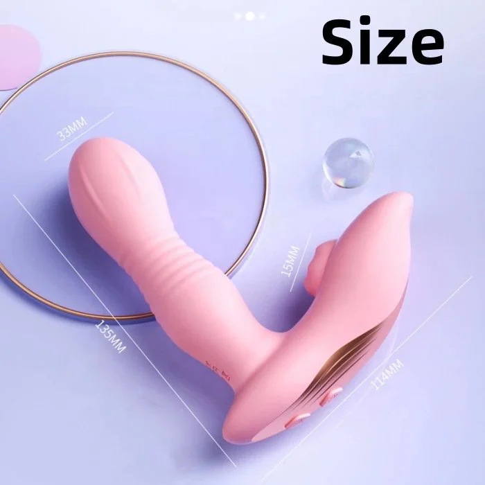 APP Controlled 10 Frequency Thrusting Sucking Vibrator Adult Women's Sex Toys