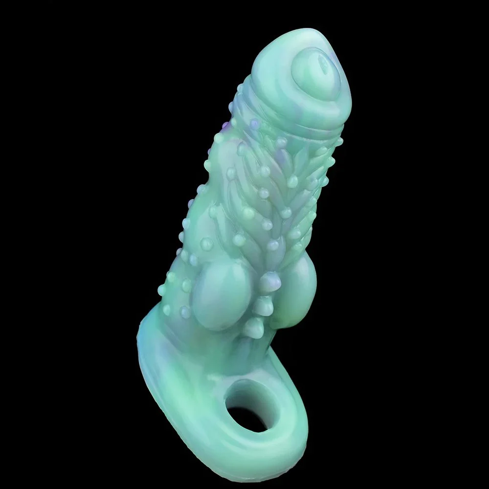 Animal Condoms for Men Reusable Penis Sleeve for Male Dildo Enhancer Enlargement Condom Male Cock Sex Toys