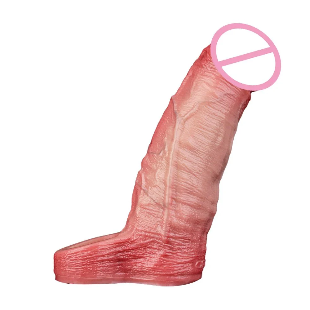 Men's Reusable Silicone Penis Sleeve Realistic Male Dildo with Excellent Experience of Adult Male Toys