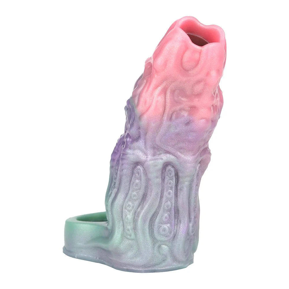 Galactic Charm Fantasy Monster Dildo Open Penis Sleeve Penis Enlargement Male Penis Extender Couple Flirting Sex Toys