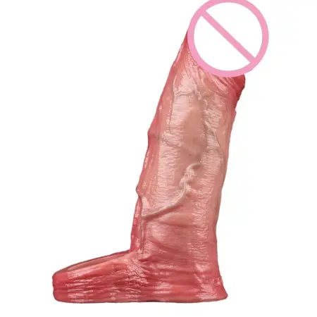 Large Size Realistic Liquid Silicone Soft Flexible Elastic Dildo Sleeve Penis Cock Sleeve Male Sex Toy Sheath Enlarge Penis