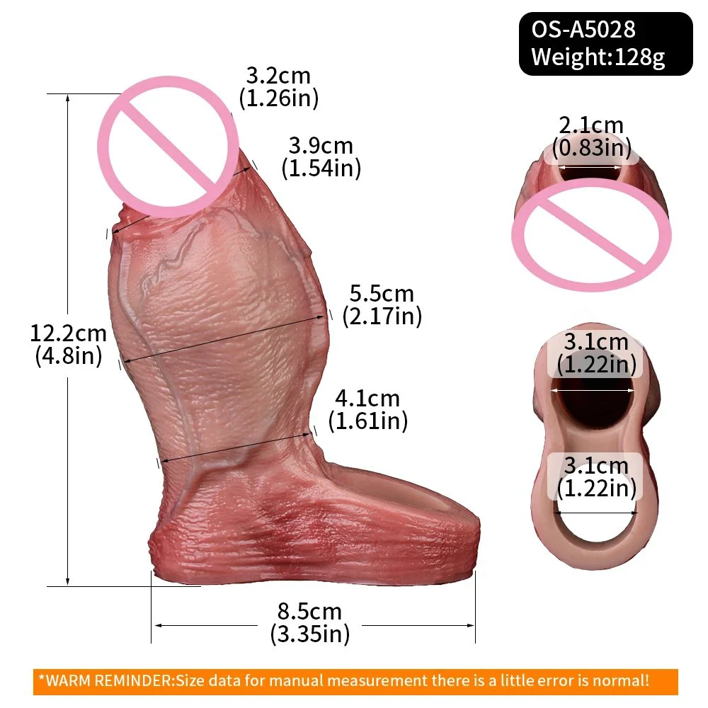 Highly Realistic Male Penis Sleeve Marketing Penis Enlargement Sleeve, 3D Precision Modeling Double Opening Design Suitable