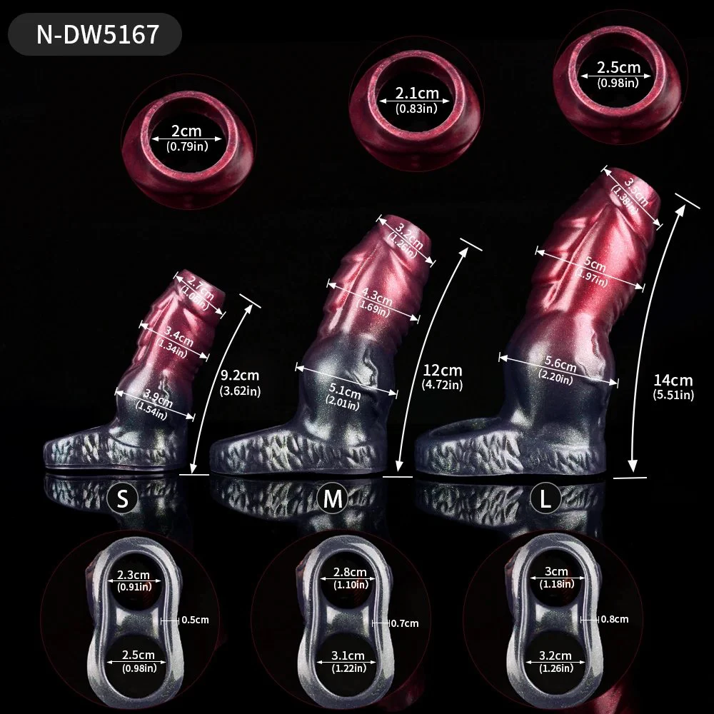 Big Knot Dog Dildo Penis Sheath Silicone Fantasy Cock Extender Sleeve Penis Monster Penis Sleeve