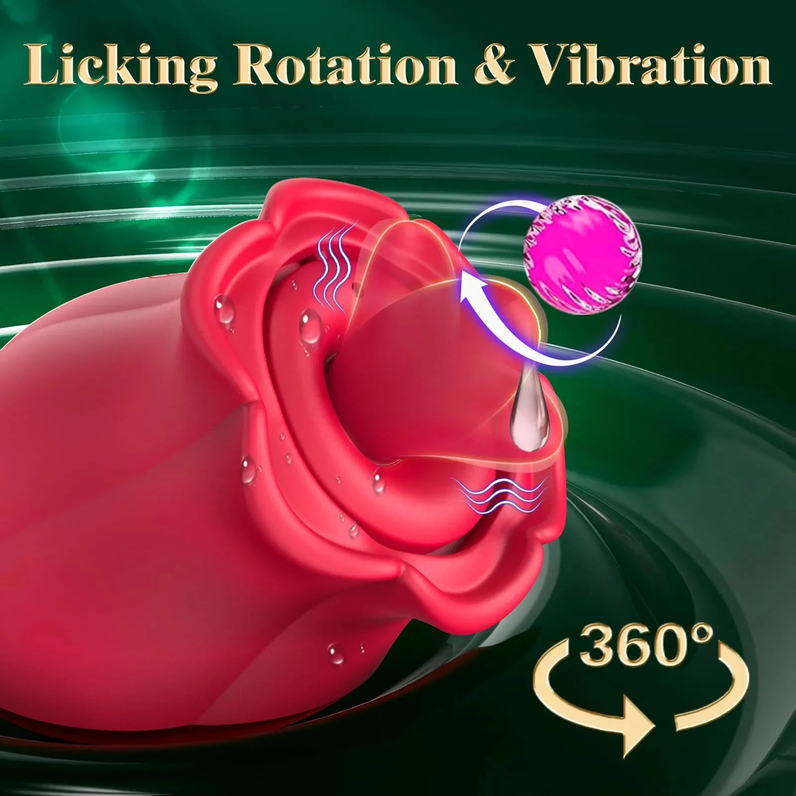 Big Mouth Shaped Sucker Vibrator Nipples Anal Clit Clitoral Stimulation Tongue Licking Sucking Vibrator Rose Sex Toy for Women