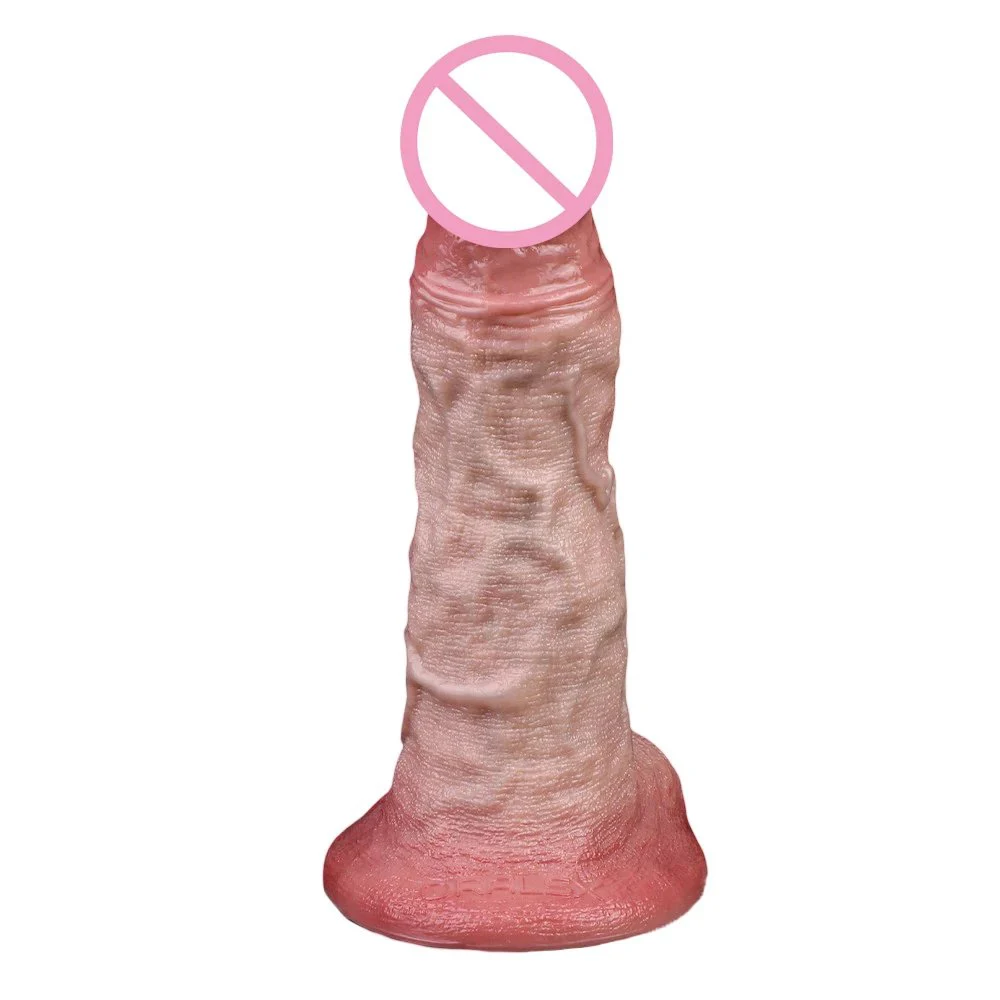 7.4 Inch Feels Real Skin Dildo Soft Dual-Layer Lifelike Penis Adult Vaginal Anal Play Stimulator for Women Men Beginner Sex Toys