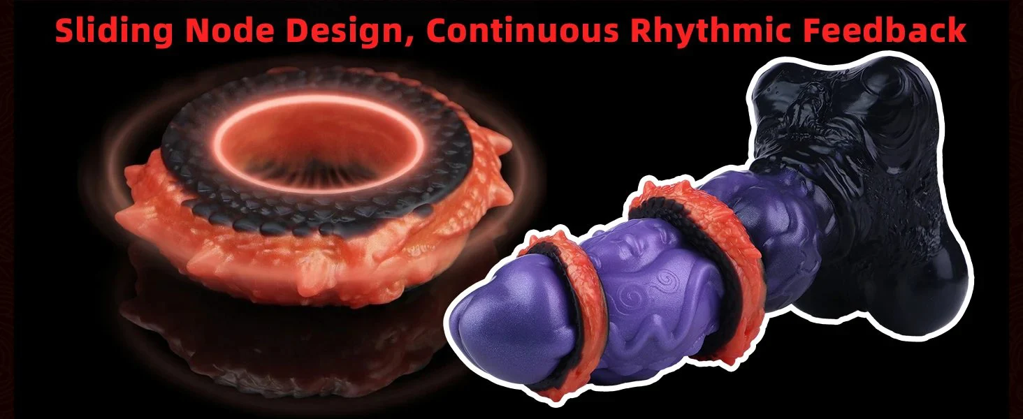 Fantasy Dragon Cock Penis Ring 4 Size Set Masturbators for Men Ejaculation Delay Penis Sex Toys for Couples Adult