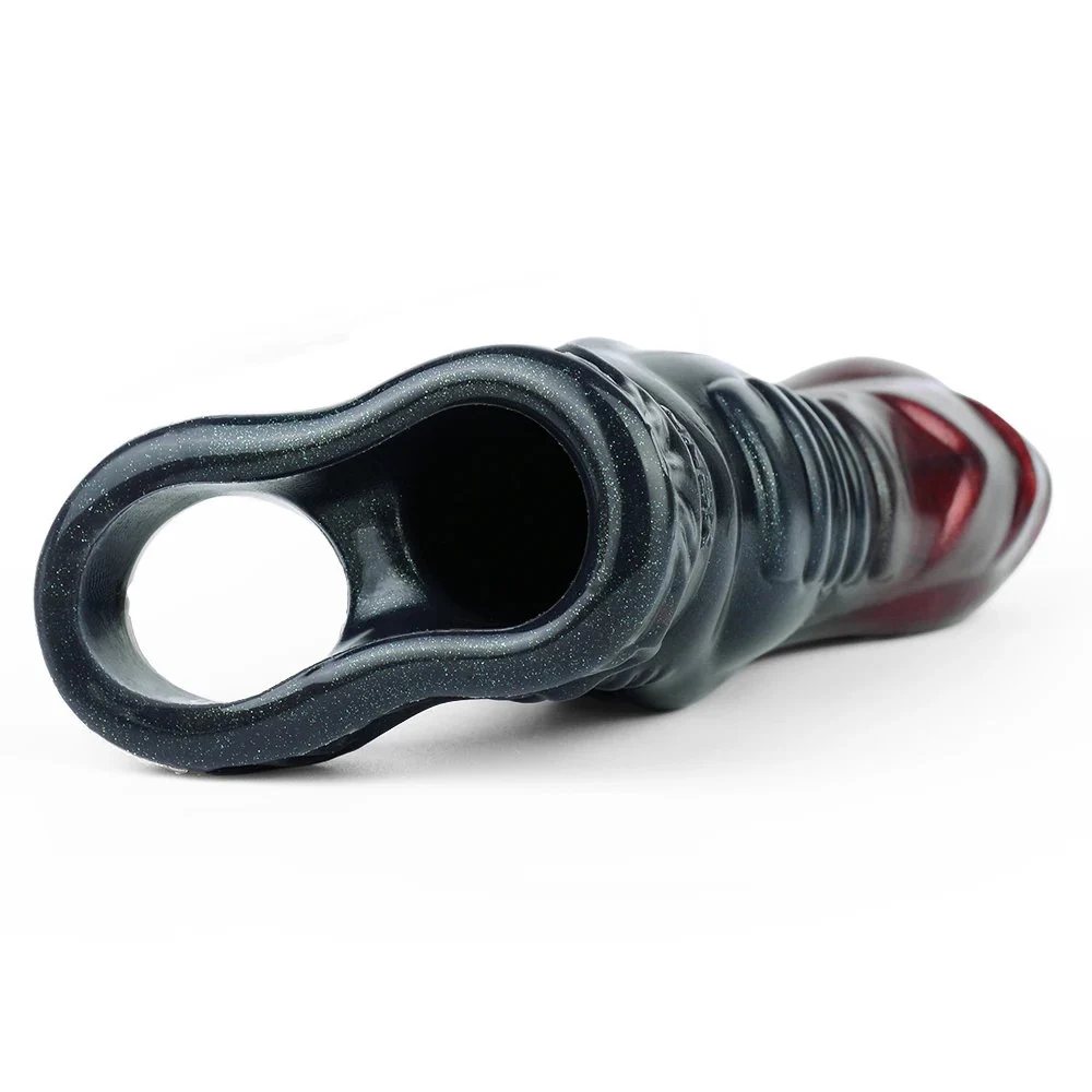 Fantasy Monster Penis Sleeve Penis Enlargement Black Samurai Series Tentacle Sleeve Male Silicone Dildo Condom Extender Sex Toys