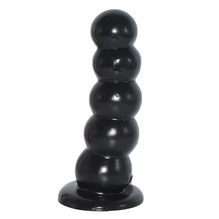 7.8 Total 7.3 Insertable Big Anal Toys Dia 2.2 Round Ball Shaped Butt Plug Graduated Five Beads Ripple Ribbed Anal Bead Dildo