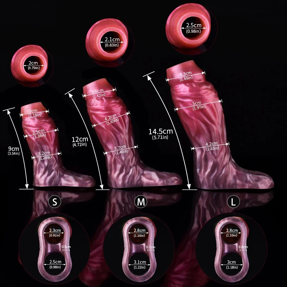Fantasy Penis Sleeve Monster Cock End Opening Wearable Hollow Sheath Cock Enlargement Sex Toys for Men