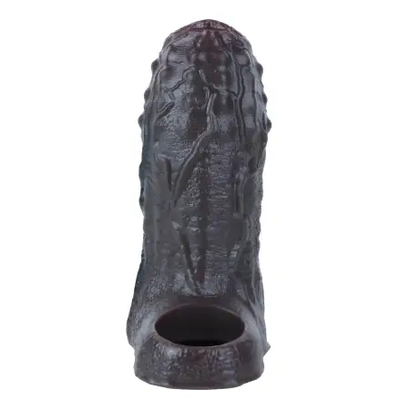 Brown Silicone Penis Sleeve for Effective Size Enhancement - Direct-to-Consumer Male Penis Extender
