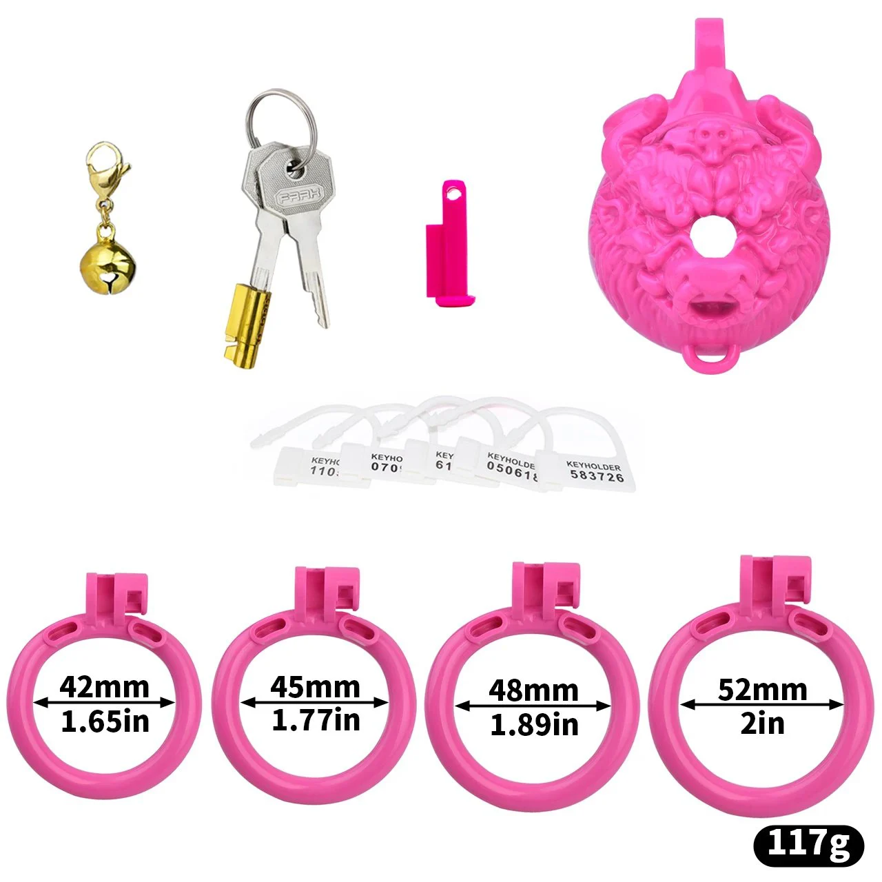 Cock Cage with Bell for Male Sex Games Glans Penis Training Tools Three Colors Cage