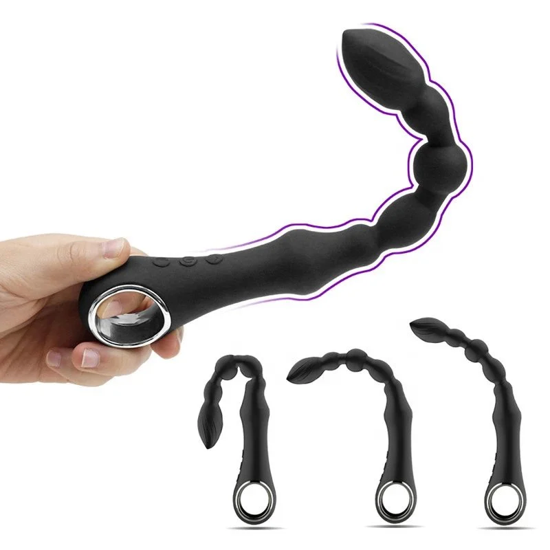 7 Speeds Heating Vibrating Beads Anal Sex Toys Butt Plug for Women and Men