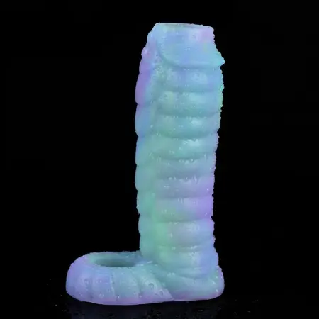 Dragon Penis Sleeve with Soft Silicone Extendable Male for Enlargement Dildo Fantasy Sex Toy for Enhanced Pleasure Luminous