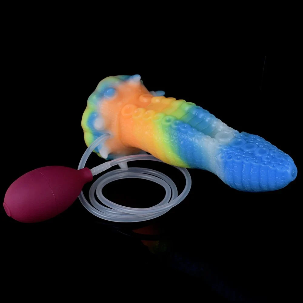 8.27 Inch Huge Monster Artificial Squirting Sex to Toy Colorful Realistic Silicone Dildo Vibrator for Women