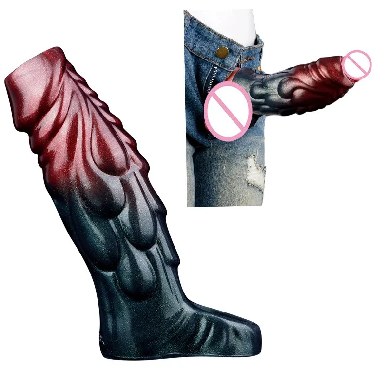 Latest Silicone Penis Sleeve Sex Toys - XL Male Penis Extender Realistic Cock Sleeve Couple Game Flirting Sex Toy