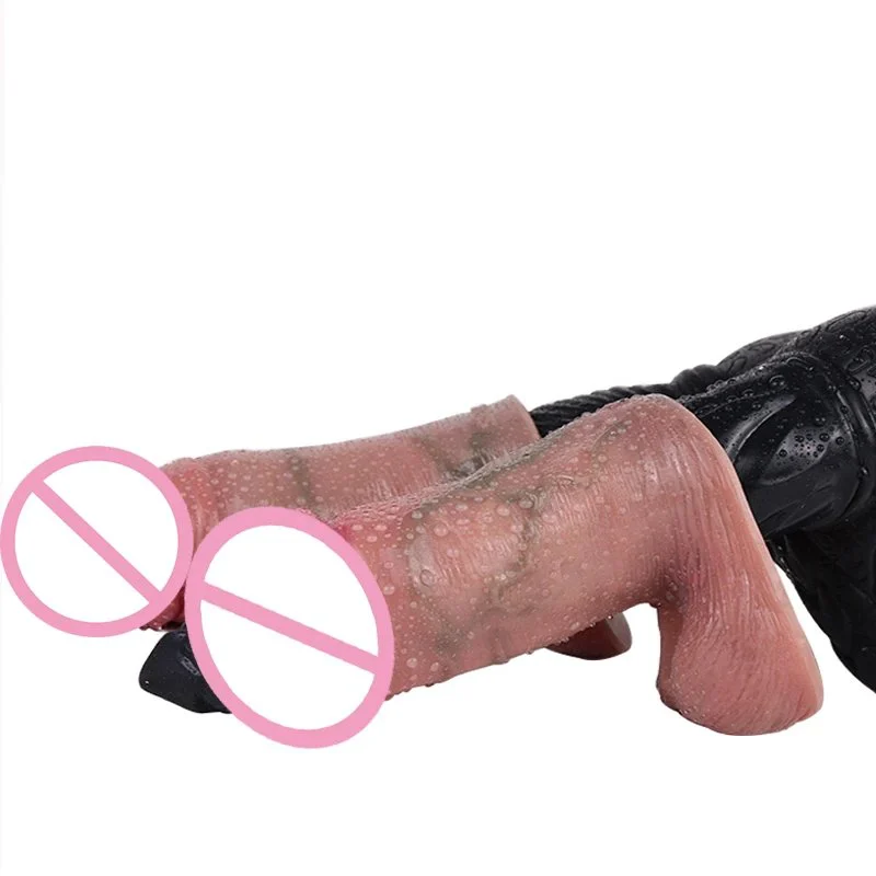 Liquid Silicone Realistic Penis Sleeve Extender Condoms Delay Ejaculation Penis Enlargement Sextoy for Men