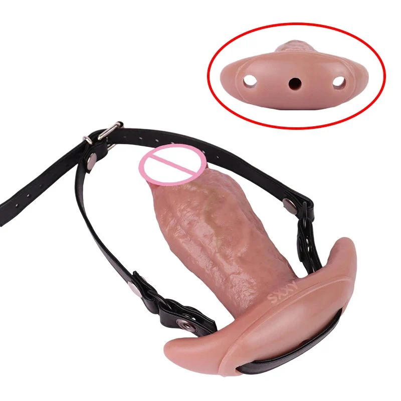 Anal Plug Mouth Plug Dual Purpose Restraint Sex Toys Made with Silicone Anchor Large Anal Plug Comes with a Restraint Strap