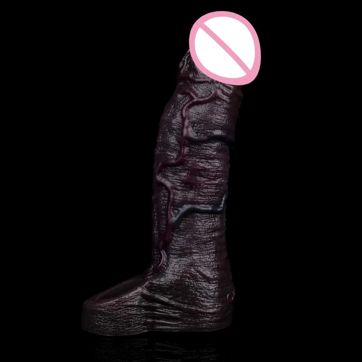 Distribution Lifelike Black Penis Sleeve With Vibration Function Flexible Male Cock Extender Couples Sex Toys