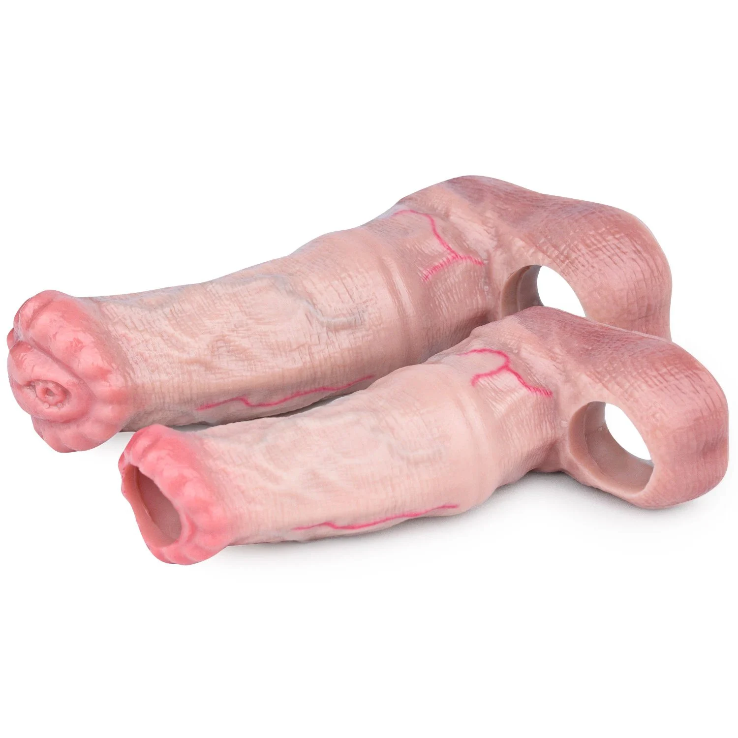 Couples' Intimate Toy Enhanced Thickened Male Penis Extender with Realistic Silicone Texture - 18+ Adult Toy
