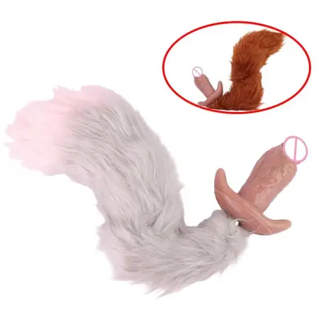 Two Colors of Anal Plugs with tails Are Suitable for Dressing Silicone Boat Anchors Large Anal Plugs