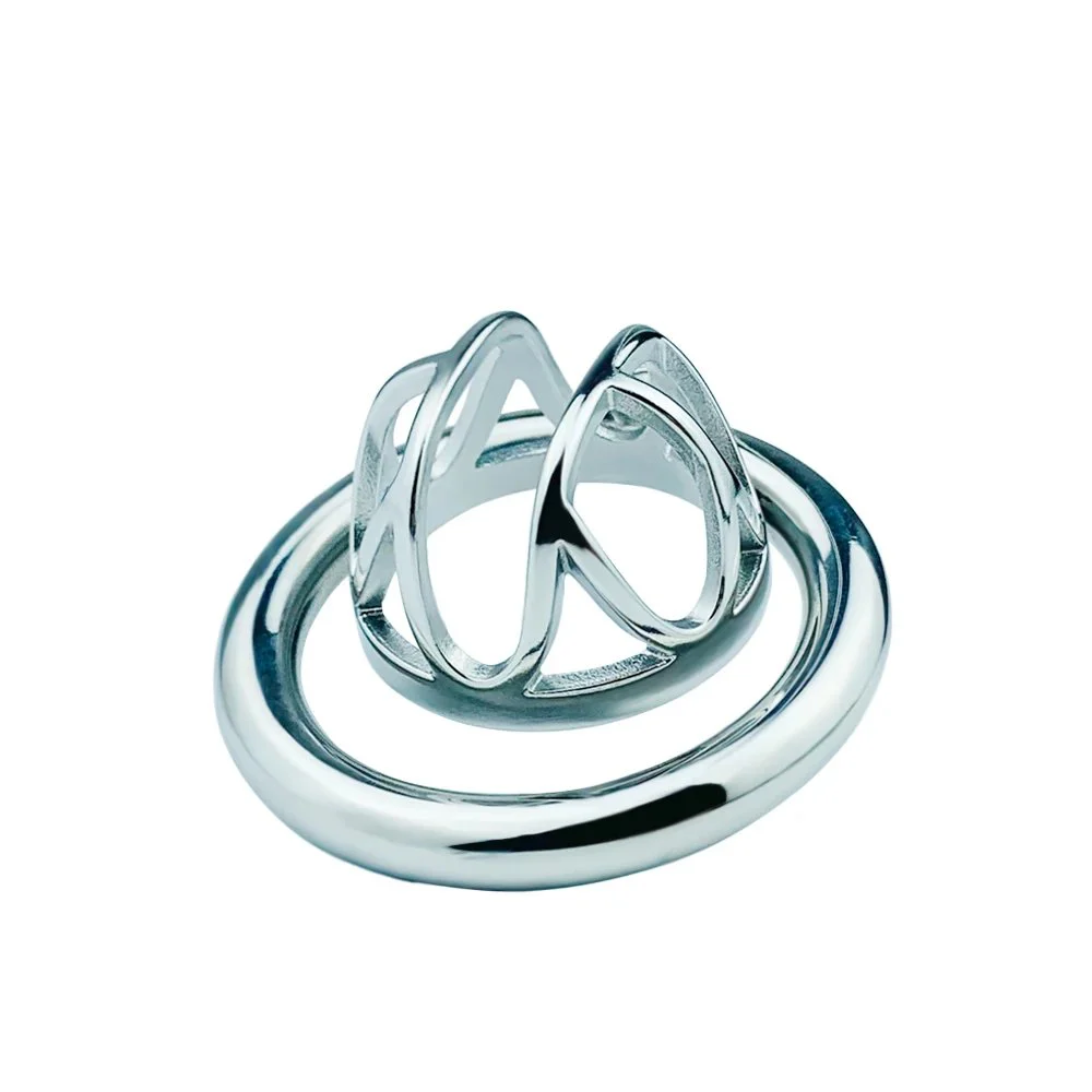 Hand Polishing 304 Stainless Steel Cock Cage Metal Hollow Male Chastity Device Women Domination Penis Lock