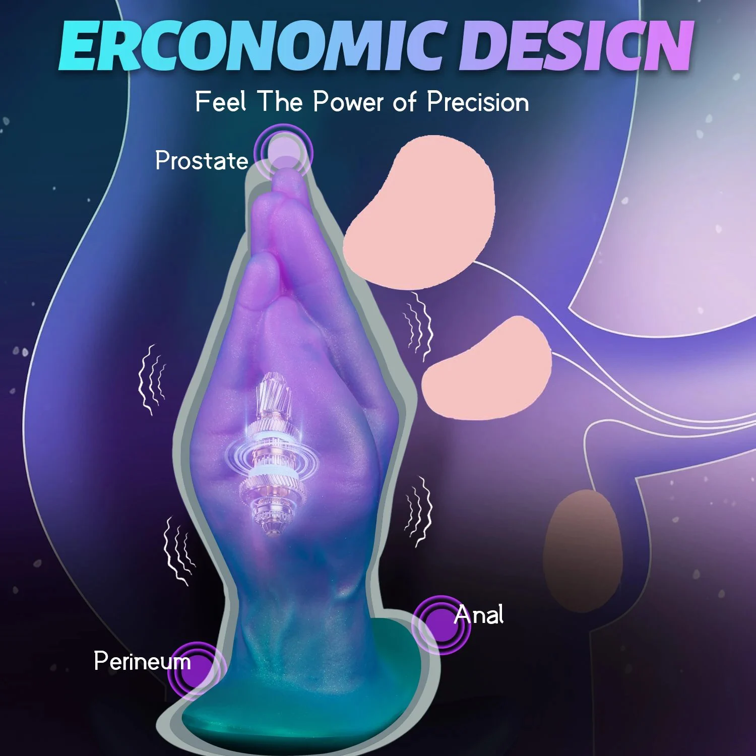 Vibrating Anal Dildo Prostate Massager Large Butt Plug Soft Eco-Friendly Waterproof Silicone 10-frequency Vibration Support