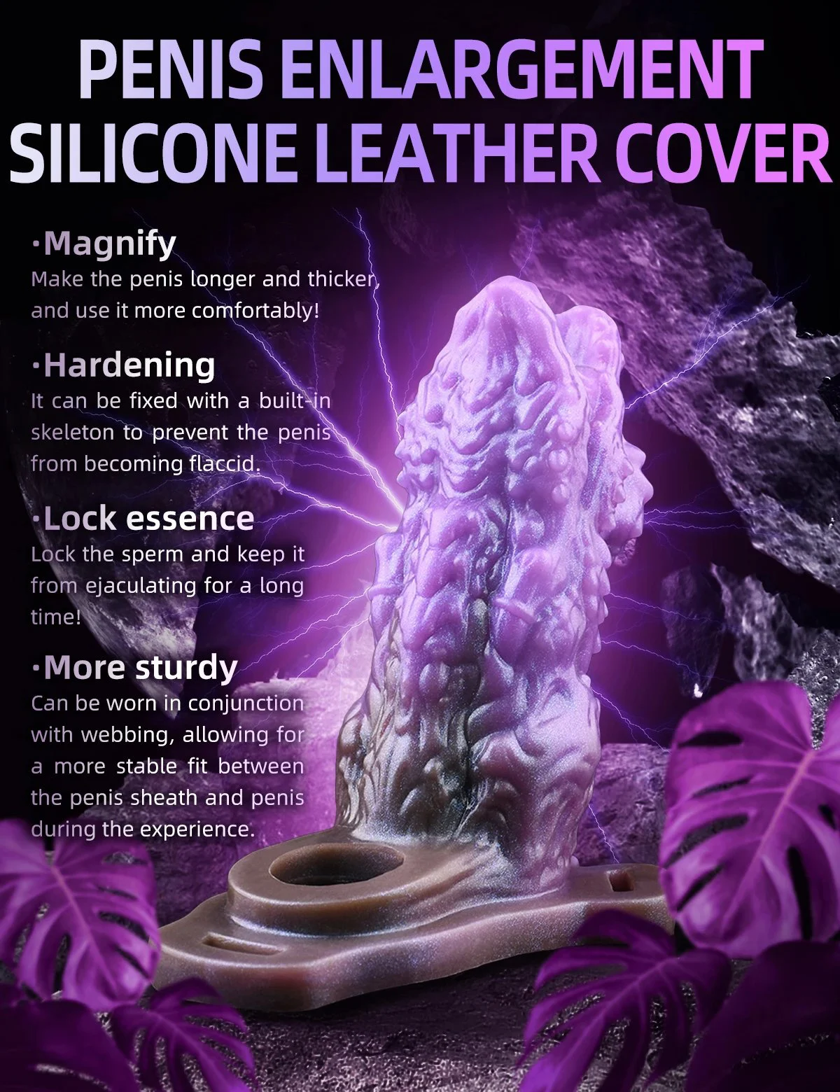 Dragon Penis Sheath Male Cock Enlargement Liquid Silicone Sleeve Sex Toys for Couples Wearable Hollow Animal Dildo
