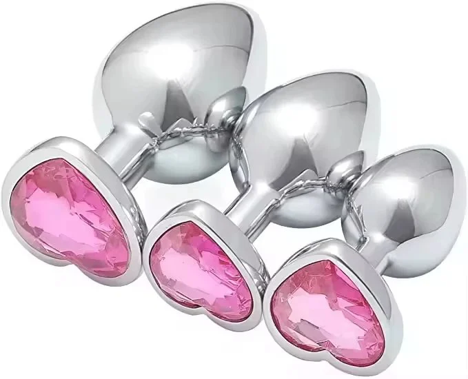 Waterproof Anal Plug Stainless Steel Colorful Metal Sex Toys for Men & Women Crystal Jewelry Inspired Anal Butt Plug