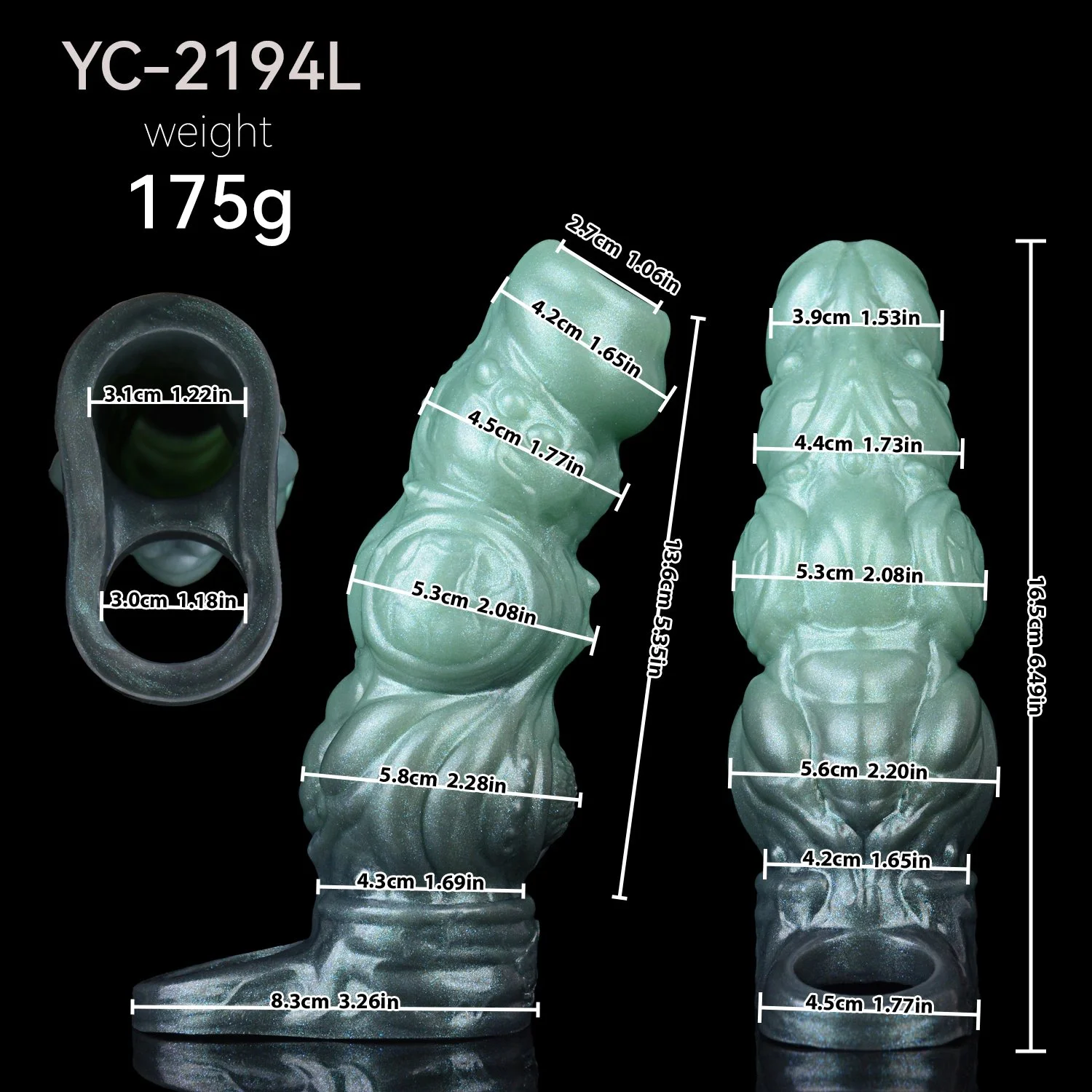 New Style Penis Sleeve Silicone Hollow Monster Knot Cock Sheath Tools for Couple Sex Toy for Men Dick Enlargement