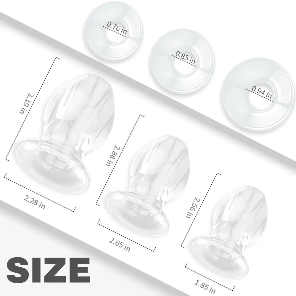 Transparent Pink Silicone Adult Anal Plug Vibrator Inflatable Butt Plug Sex Toys