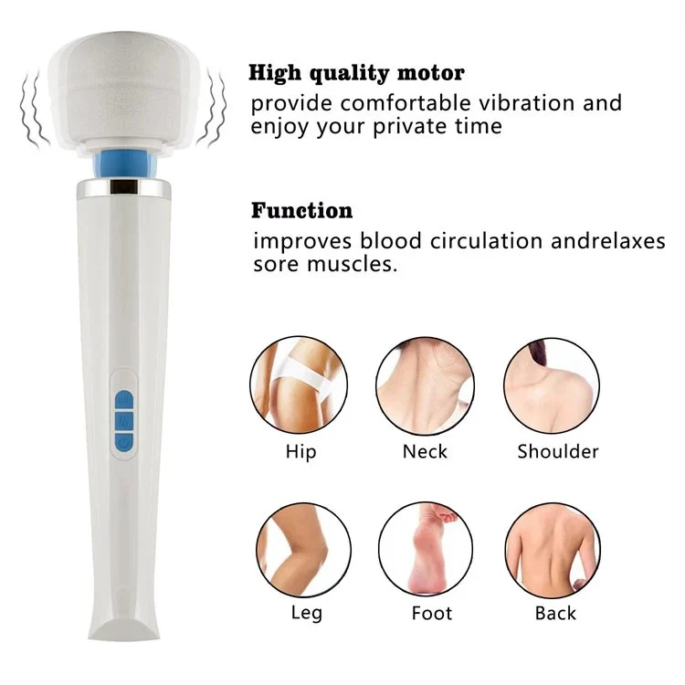 Adult Sex Toys USB 20 Speed Powerful White Big Size Full Body AV Wand Massager Vibrator