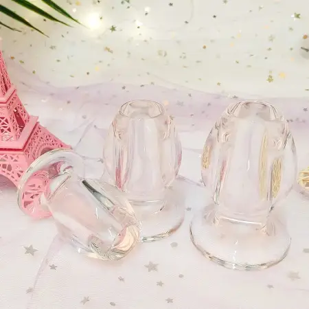 Transparent Pink Silicone Adult Anal Plug Vibrator Inflatable Butt Plug Sex Toys