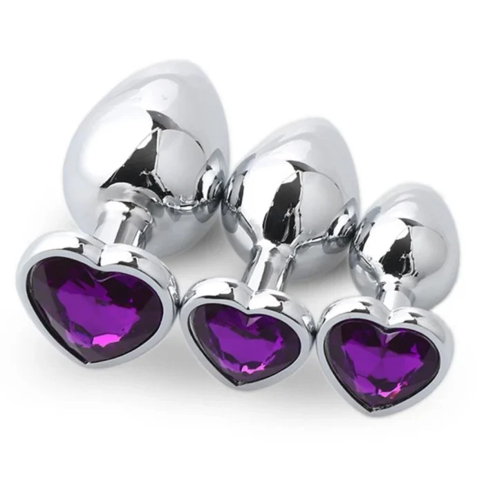 Unisex Adult Products L Size Multi-Color Crystal Glass Jewelry Metal Anal Butt Plug Diamond Shaped Dildo for Couples Sex Toys
