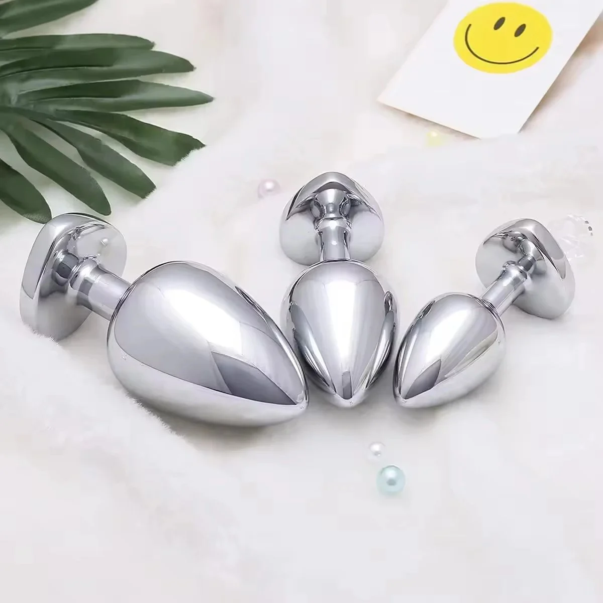 Waterproof Anal Plug Stainless Steel Colorful Metal Sex Toys for Men & Women Crystal Jewelry Inspired Anal Butt Plug