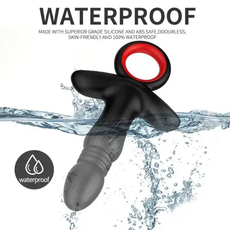 Wireless Remote Control Magnetic Charging Electric Thrusting Telescopic Waterproof Anus Plug Anal Vibrators