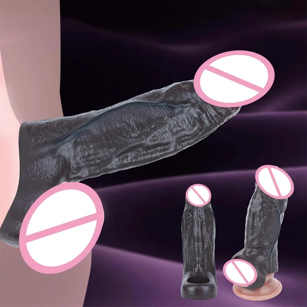 Double-Opening Male Penis Sleeve for Effective Enlargement and Lengthening Adult Silicone Toy Available