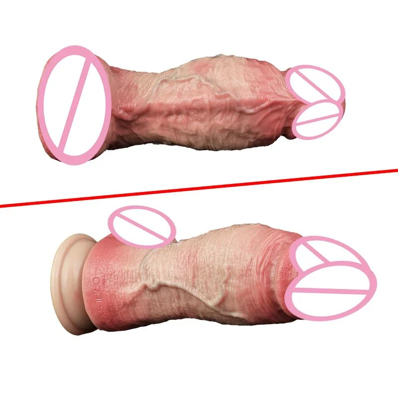Double Craft Male Dildo Adult Sex Toys Made of Soft Liquid Silicone Simulation of Skin Color Experience Real Sex Toys