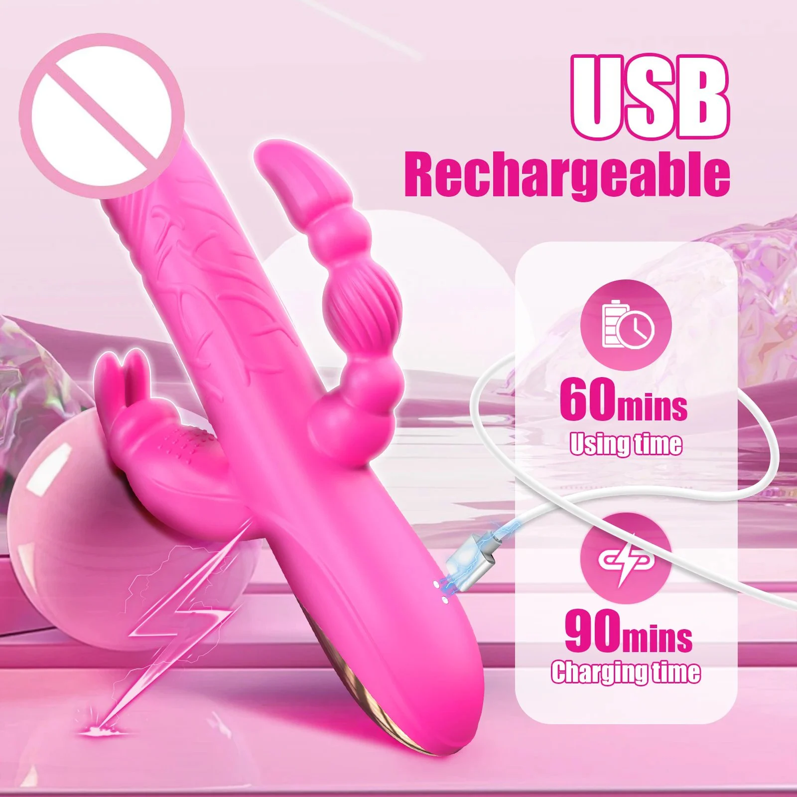 Female Vibrator Massage for Body USE Good Vibrator Massage USB Cable for Charge Vibrator Tool