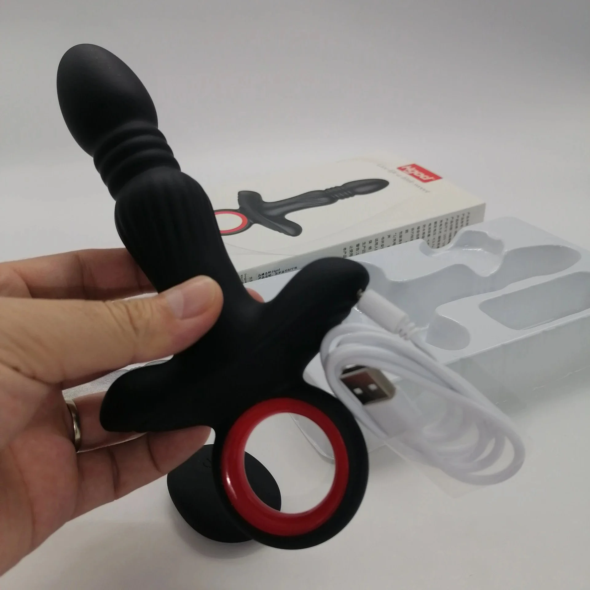 Wireless Remote Control Magnetic Charging Electric Thrusting Telescopic Waterproof Anus Plug Anal Vibrators