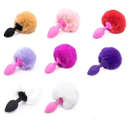 Silicone Rabbit Tail Anal Plug Men and Women's Anal Masturbation Device Sex Toys for Anal Intimacy